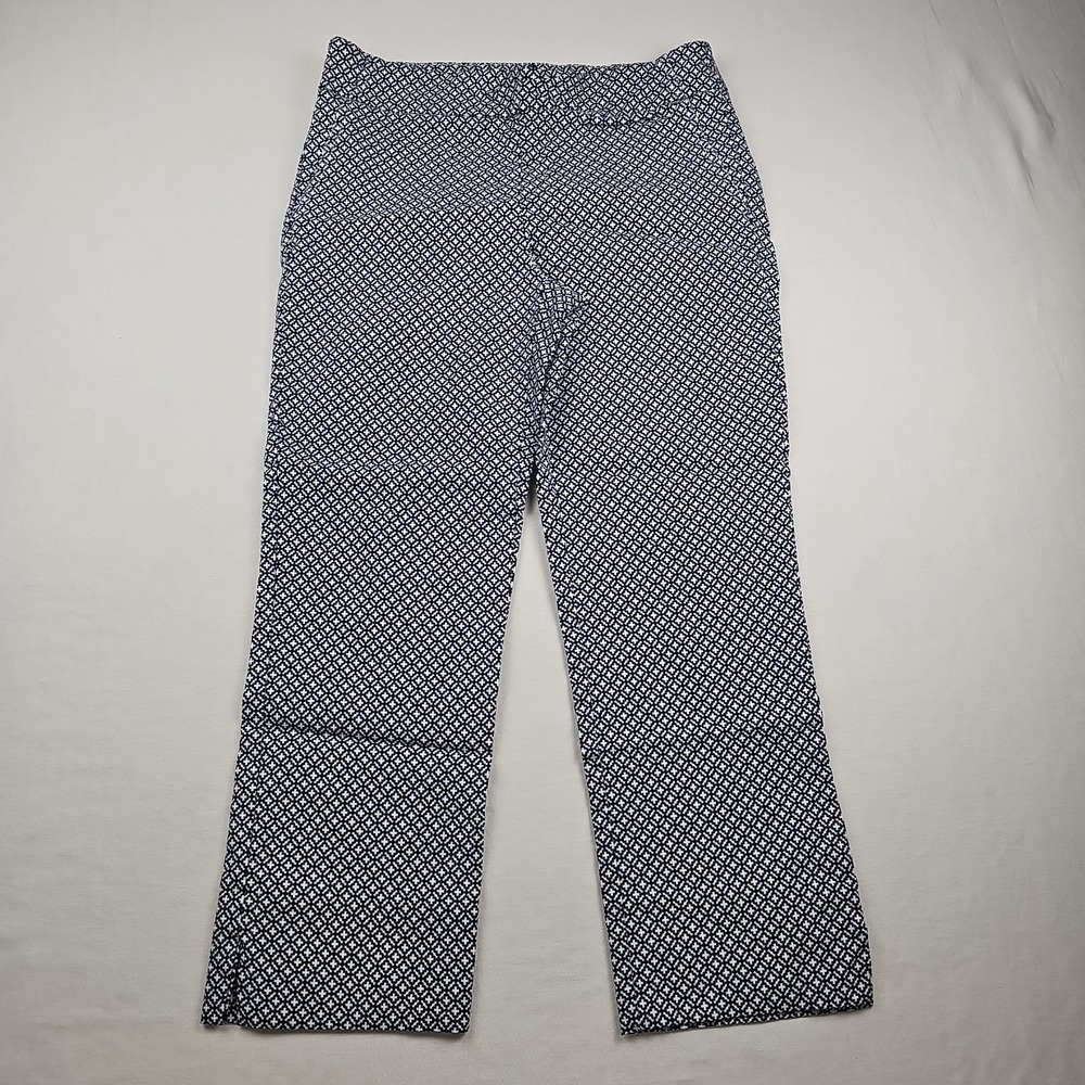 Cynthia Rowley Pull On Capri Pants Women's Size 2 Straight Stretch Geometric